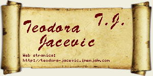 Teodora Jaćević vizit kartica